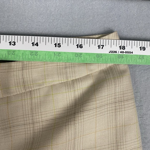 Pendleton Beige Plaid Wool Dress Pants Women 14 Vintage Lined Bootcut - Picture 7 of 9